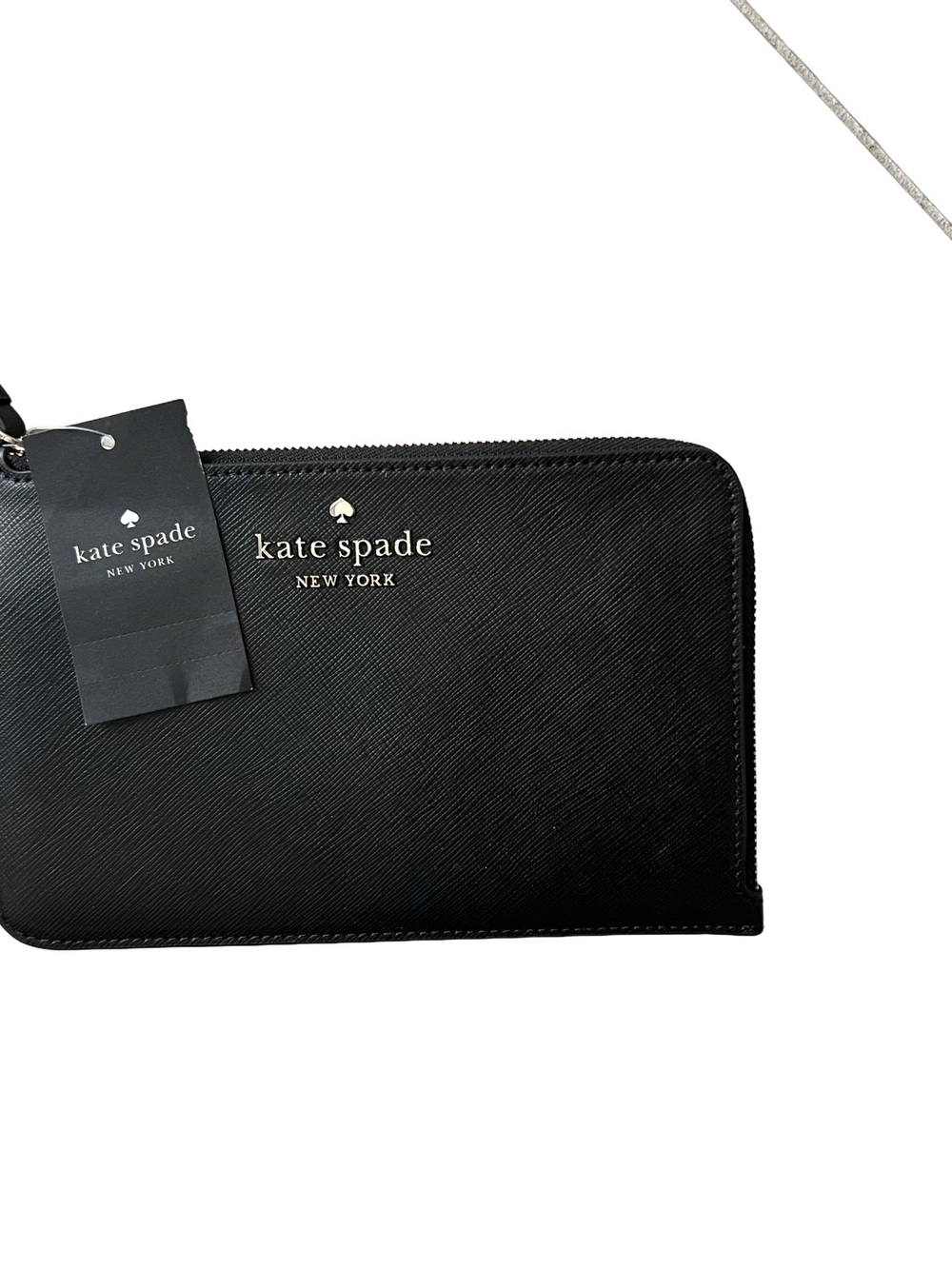 Kate spade Black Saffiano Wristlet NWT